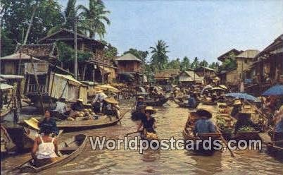 Floating Market Dhornburi Thailand Unused 