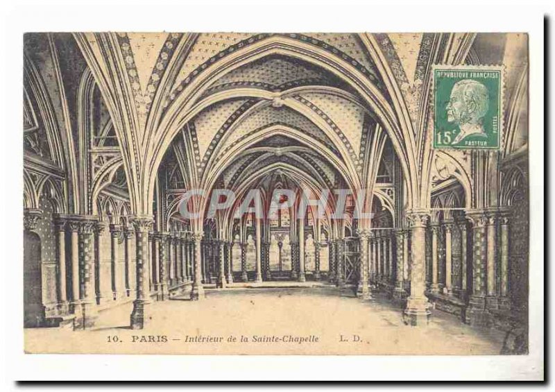 Paris (1) Old Postcard Interior of the Chapel SAitne