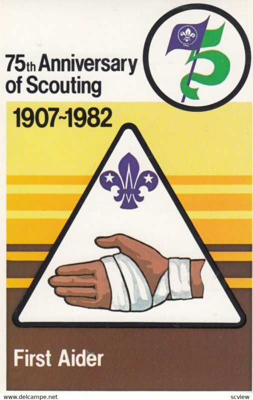 75th Anniversary of Scouting, 1982; First Aider Patch