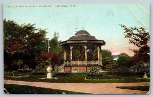 Band Stand In Public Gardens, Halifax, Nova Scotia, Antique 1911 Postcard