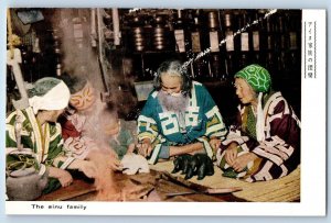 Japan Postcard The Ainu Family Gathering Photo c1950s Vintage Unposted