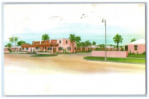 1957 Capri Motel Restaurant Jacksonville Florida FL Vintage Posted Postcard