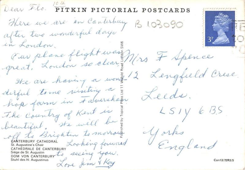 B103090 canterbury cathedral st augustine s chair    uk