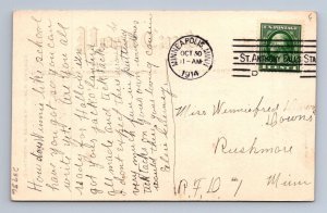 HALLOWEEN WITCH SCARED CHILDREN CANDLE GARTNER & BENDER POSTCARD 1914