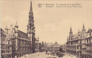 Belgium Brussells Bruxelles Panoramaic General View Of The Market Place