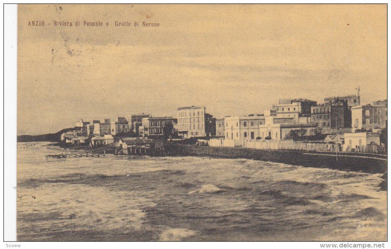 ANZIO , Lazio, central Italy , PU-1907 ; Riviera di Ponente e Grotte di Nerone