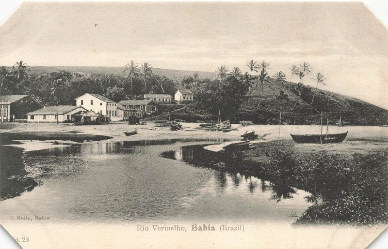 Bahia Brazil~Rio Vermelho~1900 J Mello Photo POSTCARD