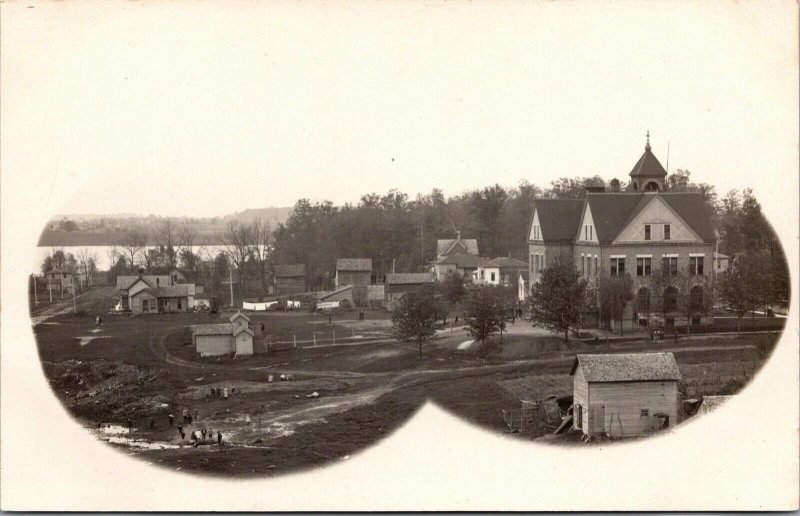 Real Photo Postcard Overview Lake Odessa, Michigan~134155