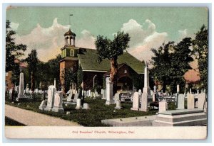 1915 Old Swedes Church Cemetery Wilmington Delaware DE Antique Vintage Postcard