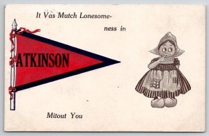 Atkinson Nebraska Dutch Girl Davidson Family Long Pine Nebraska Postcard A36