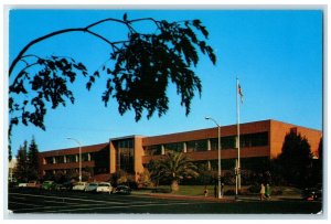 c1950's Modern City Hall Building Fresno California CA Dual View Postcard