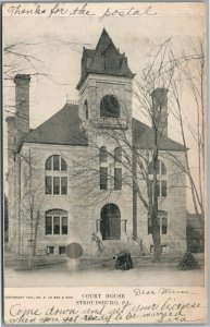 STROUDSBURG PA COURT HOUSE ANTIQUE POSTCARD