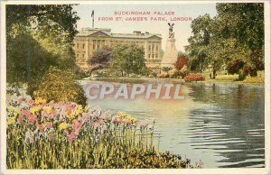 Old Postcard From Buckingham Palace London St James Park A beautiful view of ...