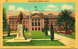 State Capitol Building Phoenix Arizona AZ UNP Linen Postcard B10