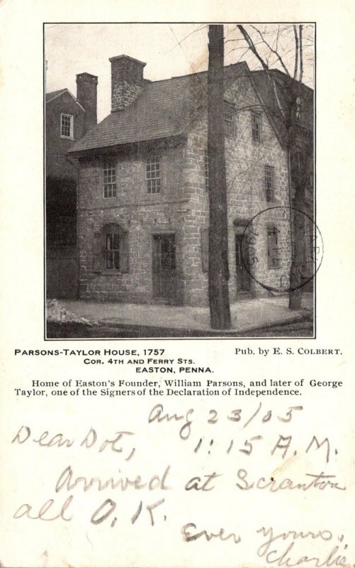 Pennsylvania Easton Parsons-Taylor House 1905