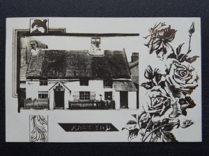 Lancashire Morecambe Bay KNOT END ON SEA Cottage c1910 RP Postcard