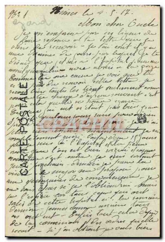 Postcard Old Nimes Arenes The inside view