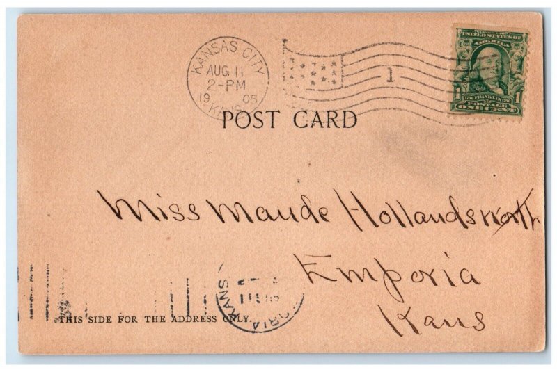 1905 Minnesota Avenue Streetcar Building Kansas City Missouri MO Posted Postcard