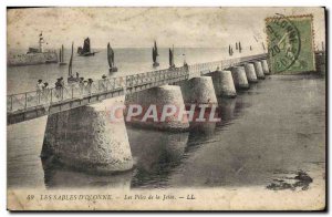 Old Postcard The D & # 39olonne Sables Piles of Jetee