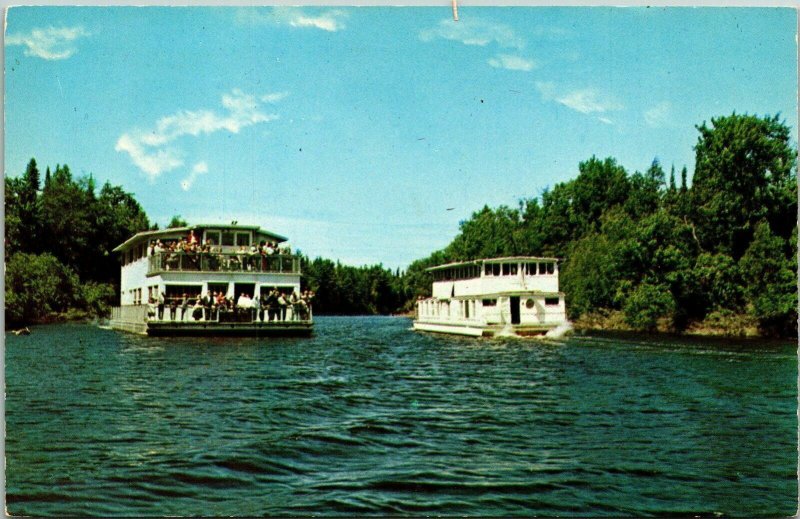 Riverboat Paul Bunyan Tahquamenon River Michigan MI VTG Postcard UNP Unused 