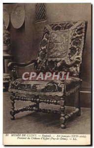 Old Postcard Musee Cluny chair Chateau d & # 39Effiat