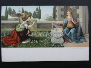 THE ANNUNCIATION by Artist Leonardo da Vinci c1909 Postcard by Misch & Co.1040