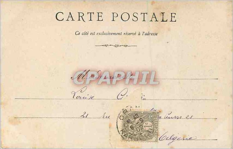 Old Postcard Chateau of Azay le Rideau (Indre et Loire) (map 1900)