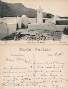 ZAGHOUAN MOSQUE ZAGHWAN TUNISIA ANTIQUE POSTCARD