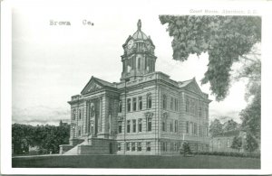 RPPC  Aberdeen South Dakota SD Brown County Court House UNP  Postcard Q16