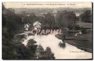 Old Postcard The Banks Pontarion Thaurion The mill