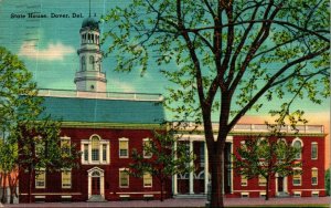 State House Building Dover Delaware DE Linen Postcard A7