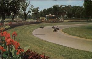 Go-Kart Cars Race Track Bowling Green KY c1960 Postcard