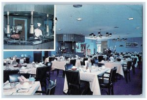 1967 Open Heart Restaurant Interior Chef Stateville North Carolina NC Postcard