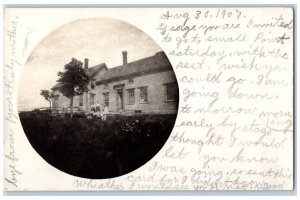 1907 Central House Hotel View Women Children Bar Harbor ME RPPC Photo Postcard 