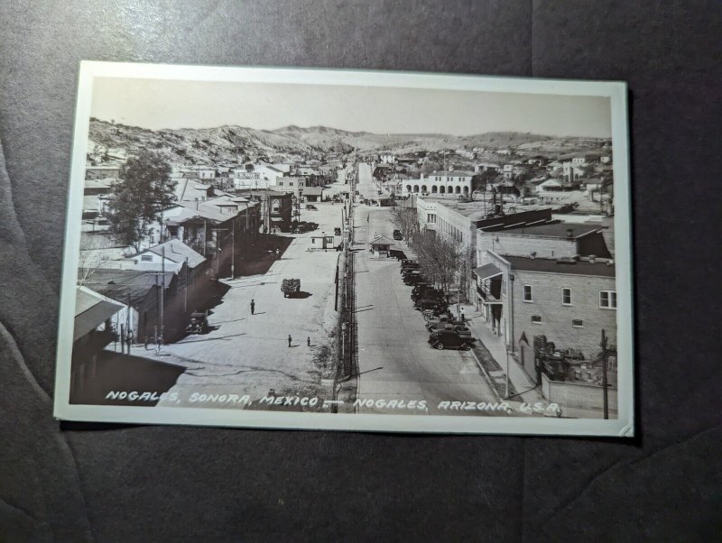 Mint Mexico PPC Postcard Nogales Sonora and Nogales Arizona USA