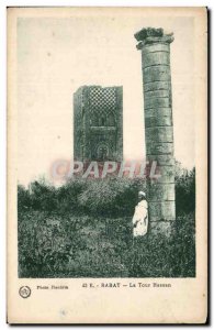 Old Postcard Rabat La Tour Hassan Morocco