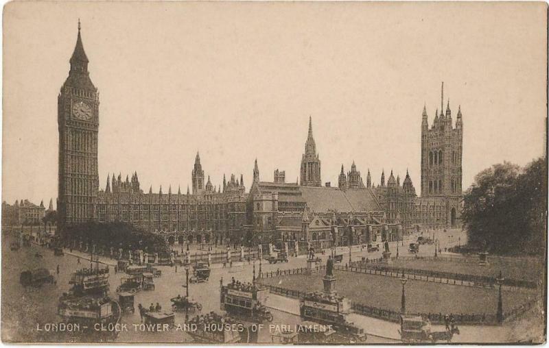 UK London Clock Tower and Houses of Parlament 01.19