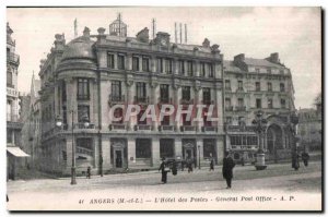 Old Postcard Angers (M and L) The Hotel Post General Post Office