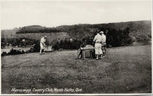 Massawippi Country Club North Hatley Quebec QC Golf Course Golfers Postcard E93