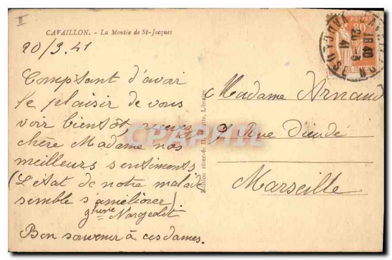 Postcard Old Cavaillon La Montee St Jacques