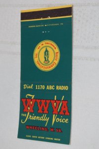 WWVA The Friendly Voice Radio West Virginia 30 Strike Matchbook Cover