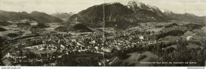 austria, BAD ISCHL, Doppelpanorama Postkarte mit Dachstein u. Katrin, Bährendt