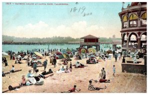 No. 1819 Bathing Beach at Santa Cruz, CA Mitchell Postcard