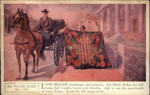 5A Horse Blankets Ad Advertising Plush Robe No. 1300 Vintage Postcard