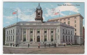 Town Hall Stamford Connecticut 1915 postcard