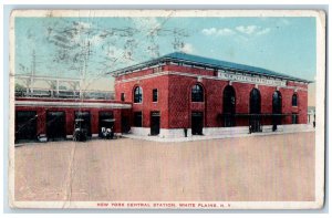 1918 New York Central Station Exterior White Plains New York NY Posted Postcard