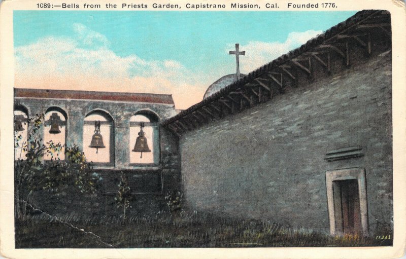 Bells from Priests Garden Capistrano Mission California Kashower 1089 Catholic