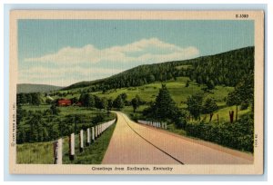 c1930s Greetings from Earlington Kentucky KY Unposted Vintage Postcard 