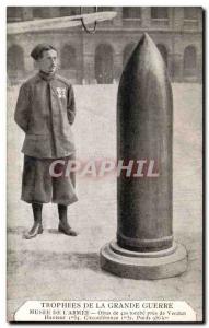 Old Postcard From The Great War Trophees Musee De L & # 420 39Armee shells Ve...