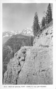 Montana Glacier NP 1940s RPPC Photo Postcard Crystal Point Sun Highway 22-4996